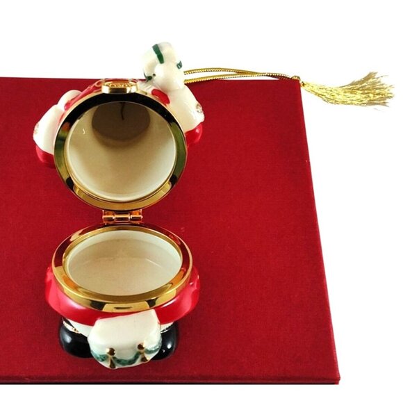 Lenox Marching Monarch Hinged Trinket Box Ornament Porcelain & Gold Accents - Picture 5 of 12